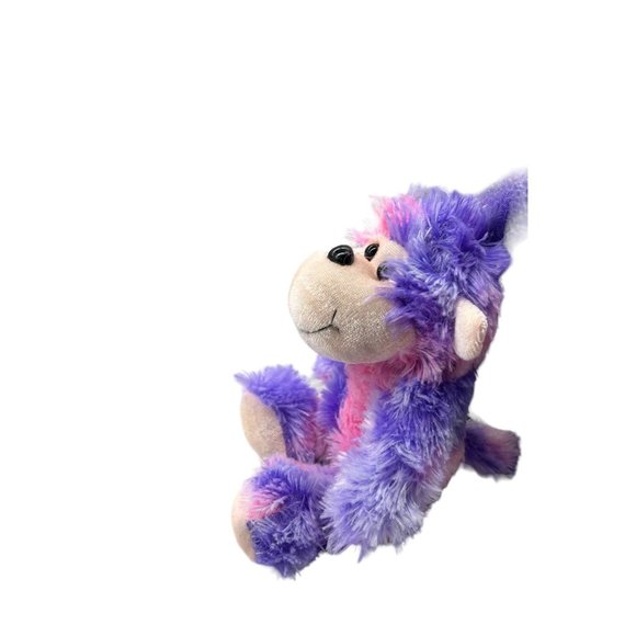 Calplush Monkey Chimp Glass Eyes Nose Pink Purple 7"  Plush Stuffed Animal - Picture 3 of 8